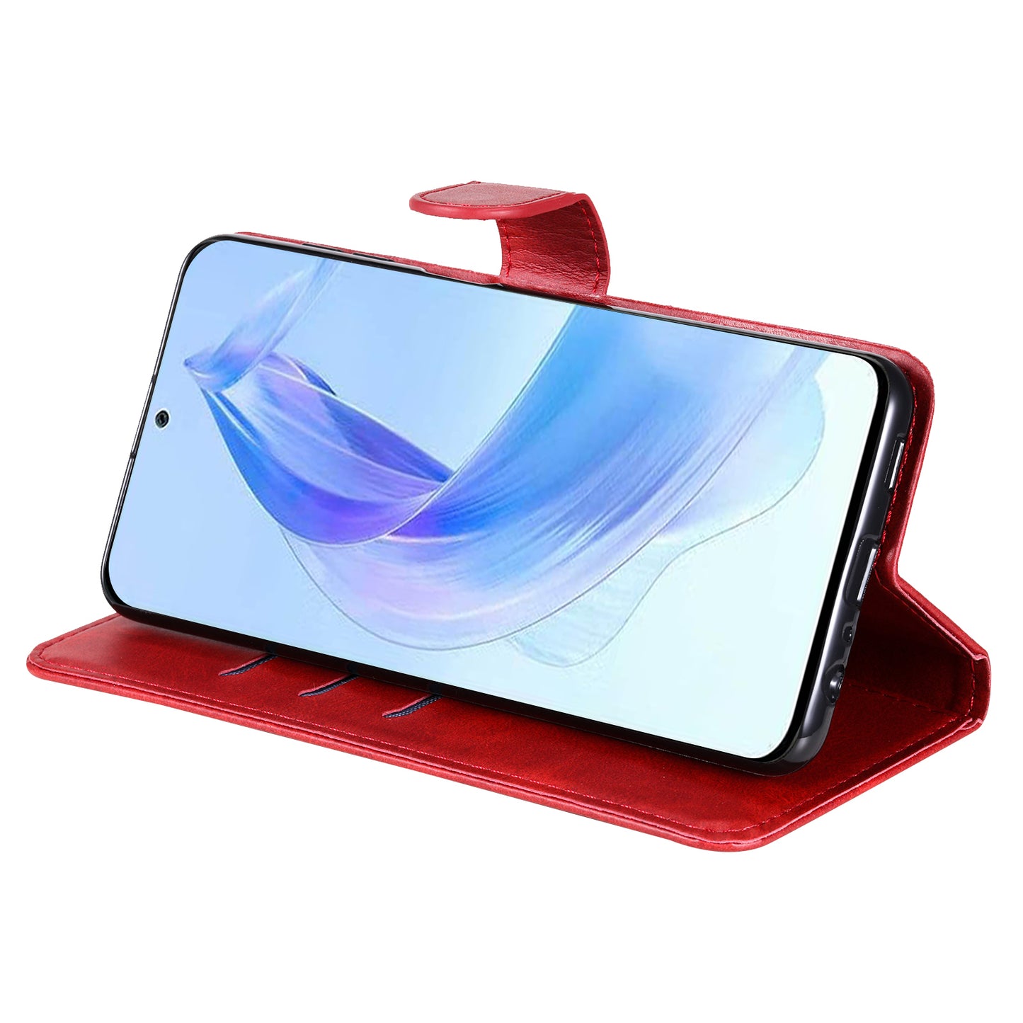 For Honor X50i 5G / 90 Lite 5G Zipper Pocket Phone Case Stand Shell Calf Texture Dustproof Wallet Smartphone Cover