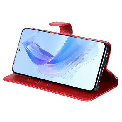 For Honor X50i 5G / 90 Lite 5G Zipper Pocket Phone Case Stand Shell Calf Texture Dustproof Wallet Smartphone Cover