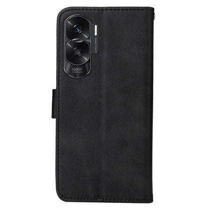 Cell Phone Cover for Honor X50i 5G / 90 Lite 5G Calf Texture Anti-scratch PU Leather Wallet Stand Case with Strap