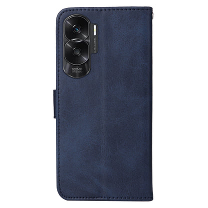 Cell Phone Cover for Honor X50i 5G / 90 Lite 5G Calf Texture Anti-scratch PU Leather Wallet Stand Case with Strap