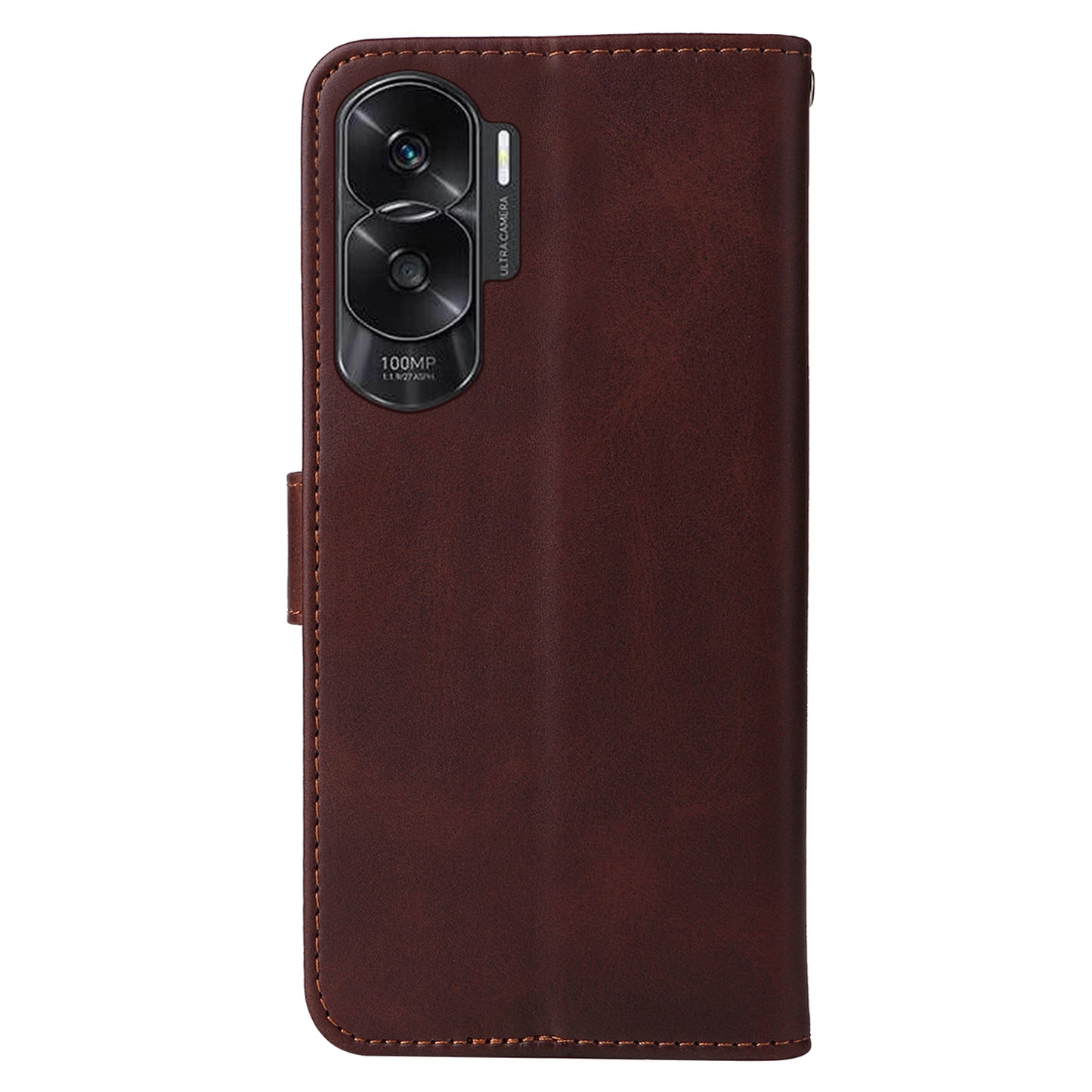 Cell Phone Cover for Honor X50i 5G / 90 Lite 5G Calf Texture Anti-scratch PU Leather Wallet Stand Case with Strap