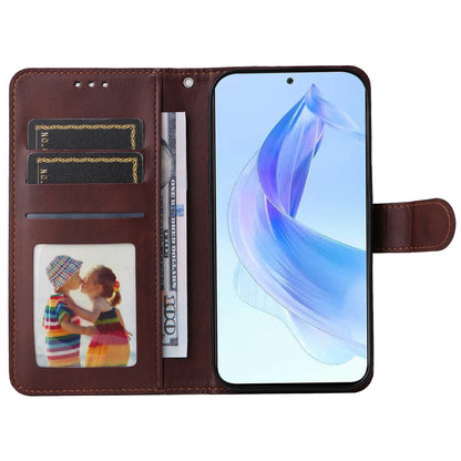 Cell Phone Cover for Honor X50i 5G / 90 Lite 5G Calf Texture Anti-scratch PU Leather Wallet Stand Case with Strap