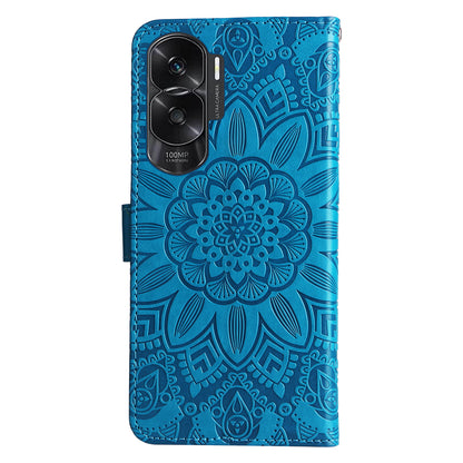 For Honor X50i 5G / 90 Lite 5G Anti-Scratch Wallet Case Sunflower Imprinted Phone Flip Stand PU Leather Cover