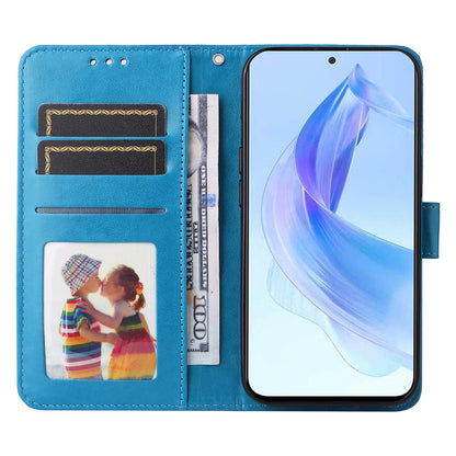 For Honor X50i 5G / 90 Lite 5G Anti-Scratch Wallet Case Sunflower Imprinted Phone Flip Stand PU Leather Cover