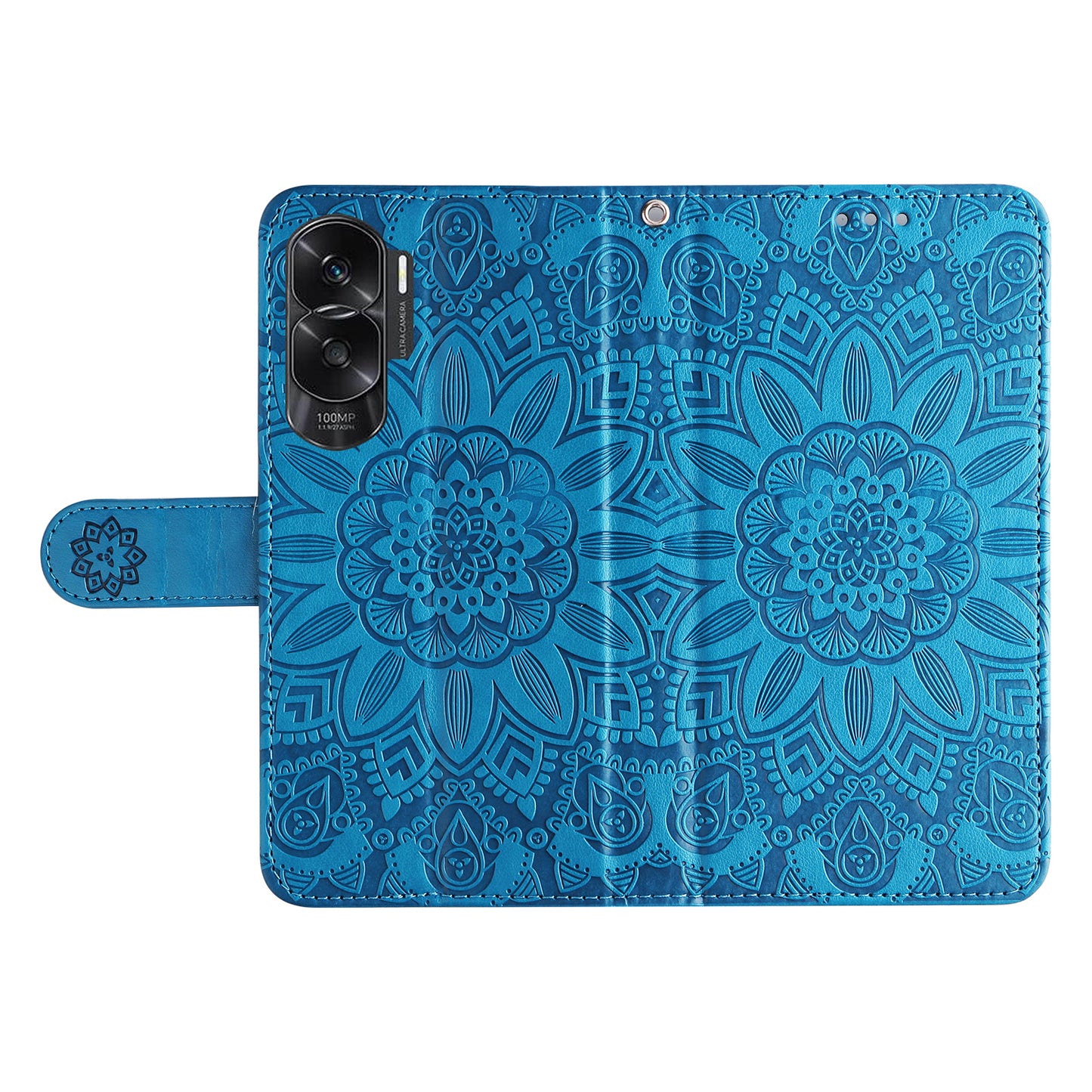 For Honor X50i 5G / 90 Lite 5G Anti-Scratch Wallet Case Sunflower Imprinted Phone Flip Stand PU Leather Cover