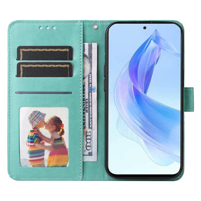 For Honor X50i 5G / 90 Lite 5G Anti-Scratch Wallet Case Sunflower Imprinted Phone Flip Stand PU Leather Cover