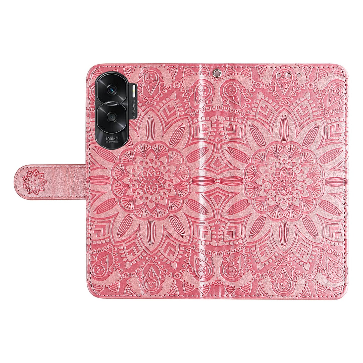 For Honor X50i 5G / 90 Lite 5G Anti-Scratch Wallet Case Sunflower Imprinted Phone Flip Stand PU Leather Cover