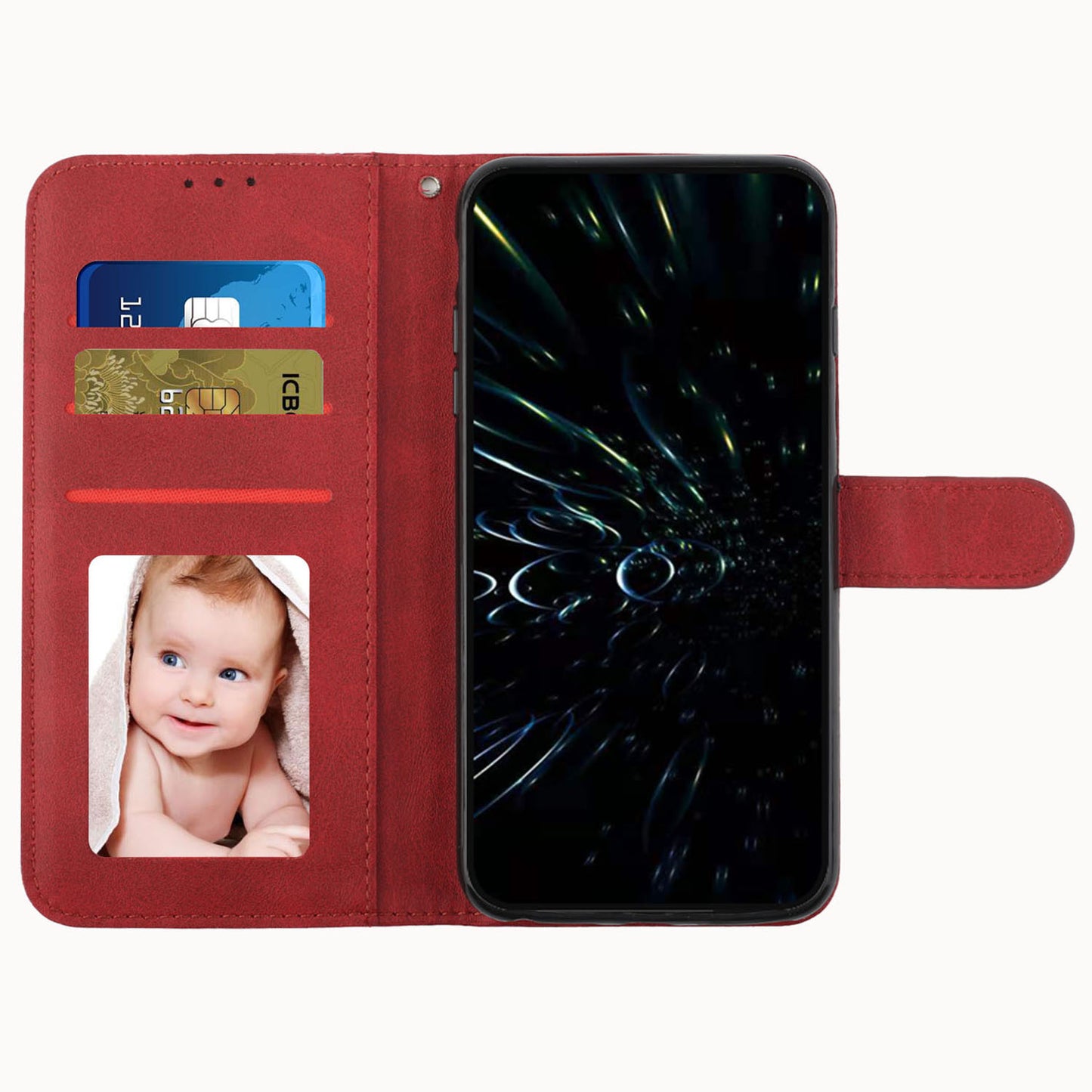 For Infinix Hot 30i Wallet Stand Phone Case Shockproof PU Leather Cell Phone Cover