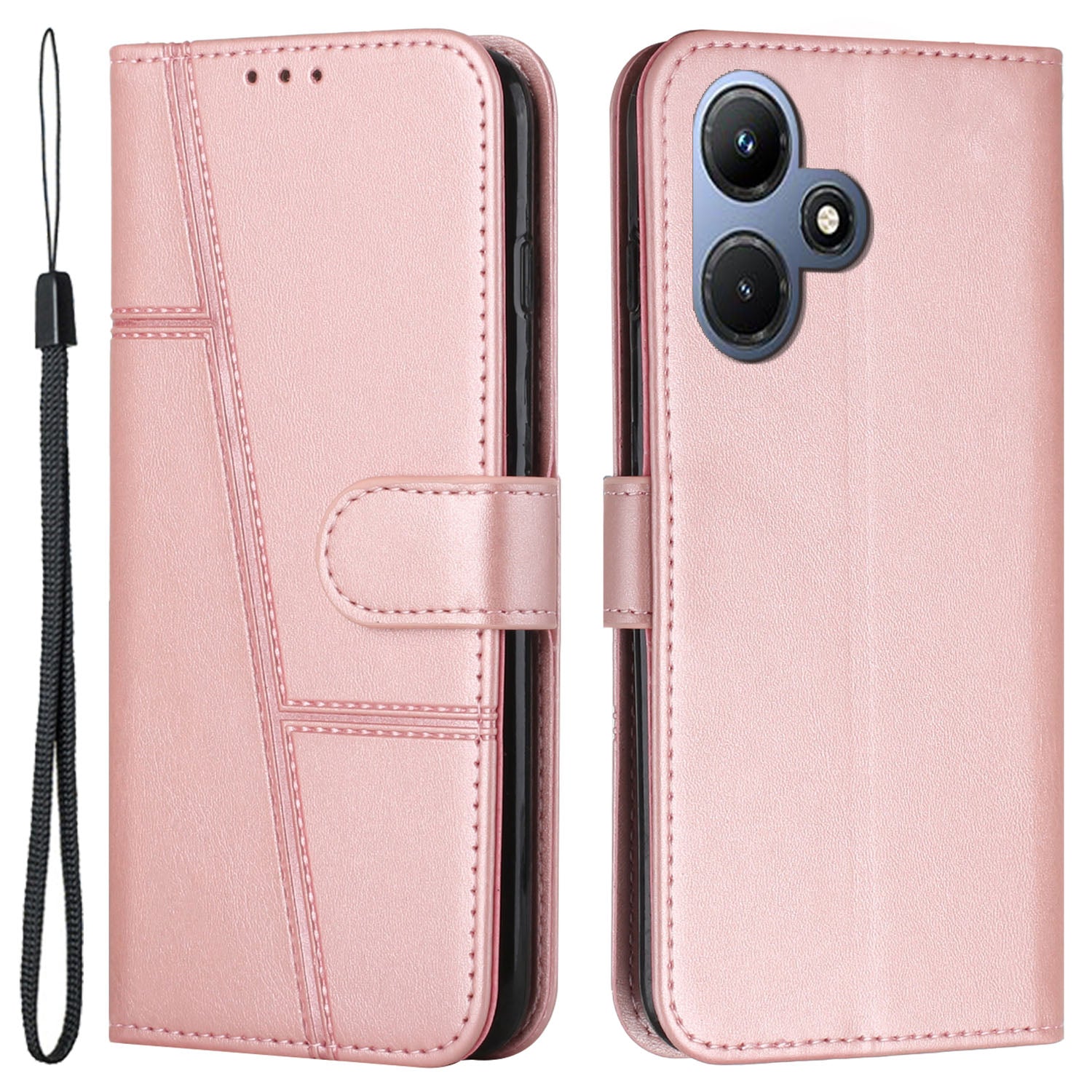 For Infinix Hot 30i Wallet Stand Phone Case Shockproof PU Leather Cell Phone Cover