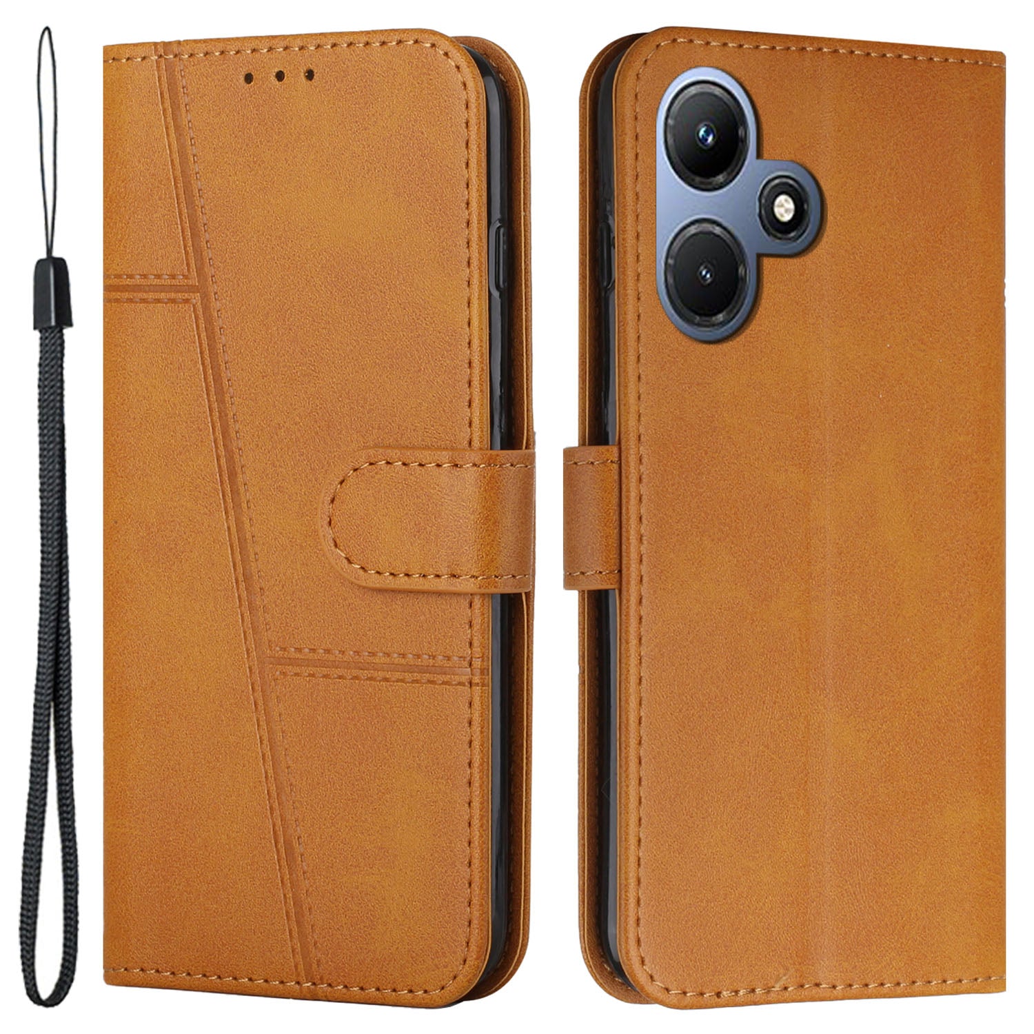 For Infinix Hot 30i Wallet Stand Phone Case Shockproof PU Leather Cell Phone Cover