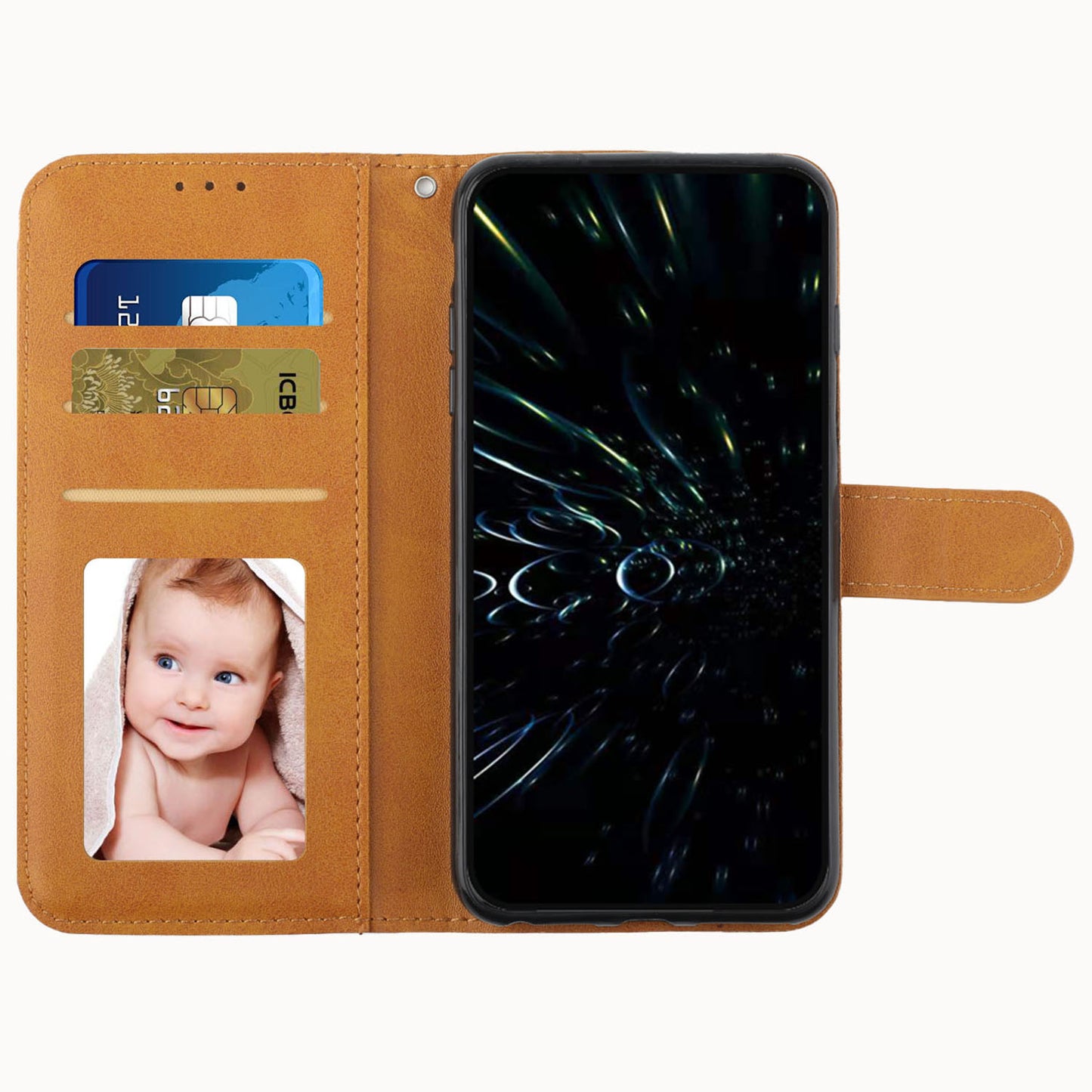 For Infinix Hot 30i Wallet Stand Phone Case Shockproof PU Leather Cell Phone Cover