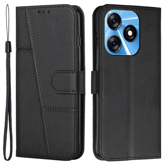 For Tecno Spark 10 4G Wallet Stand Folio Flip Phone Case PU Leather Cell Phone Cover