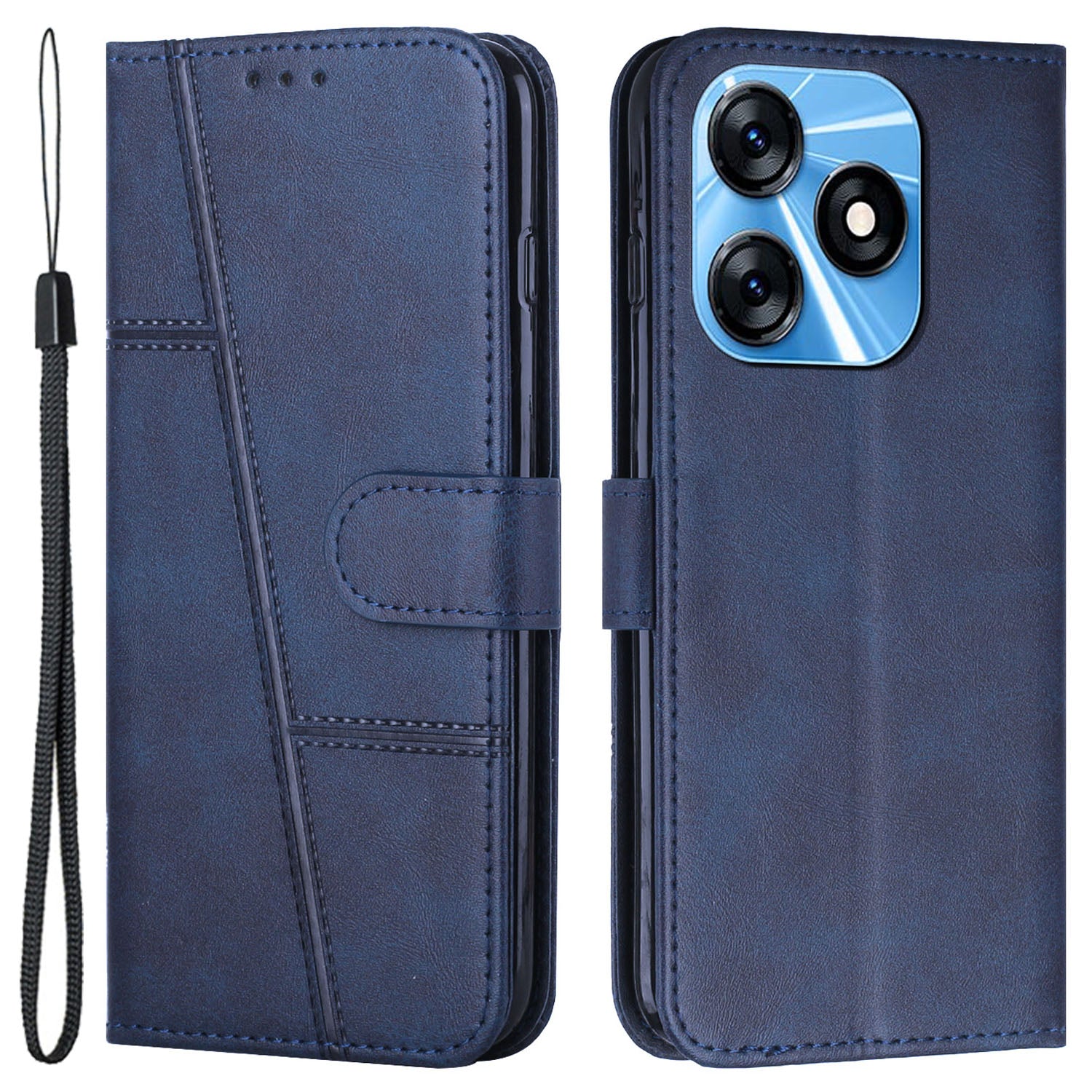 For Tecno Spark 10 4G Wallet Stand Folio Flip Phone Case PU Leather Cell Phone Cover