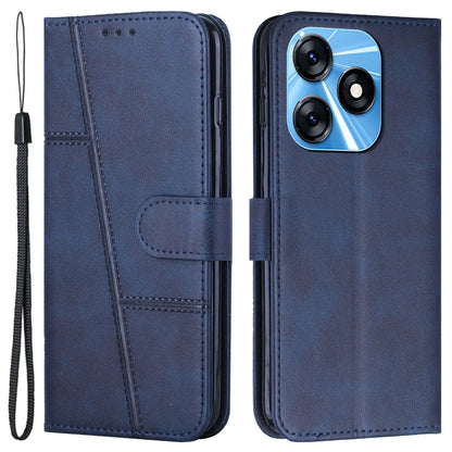 For Tecno Spark 10 4G Wallet Stand Folio Flip Phone Case PU Leather Cell Phone Cover