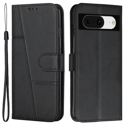 For Google Pixel 8 Wallet Stand Folio Flip Phone Case PU Leather Cell Phone Drop-proof Cover