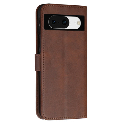 For Google Pixel 8 Wallet Stand Folio Flip Phone Case PU Leather Cell Phone Drop-proof Cover