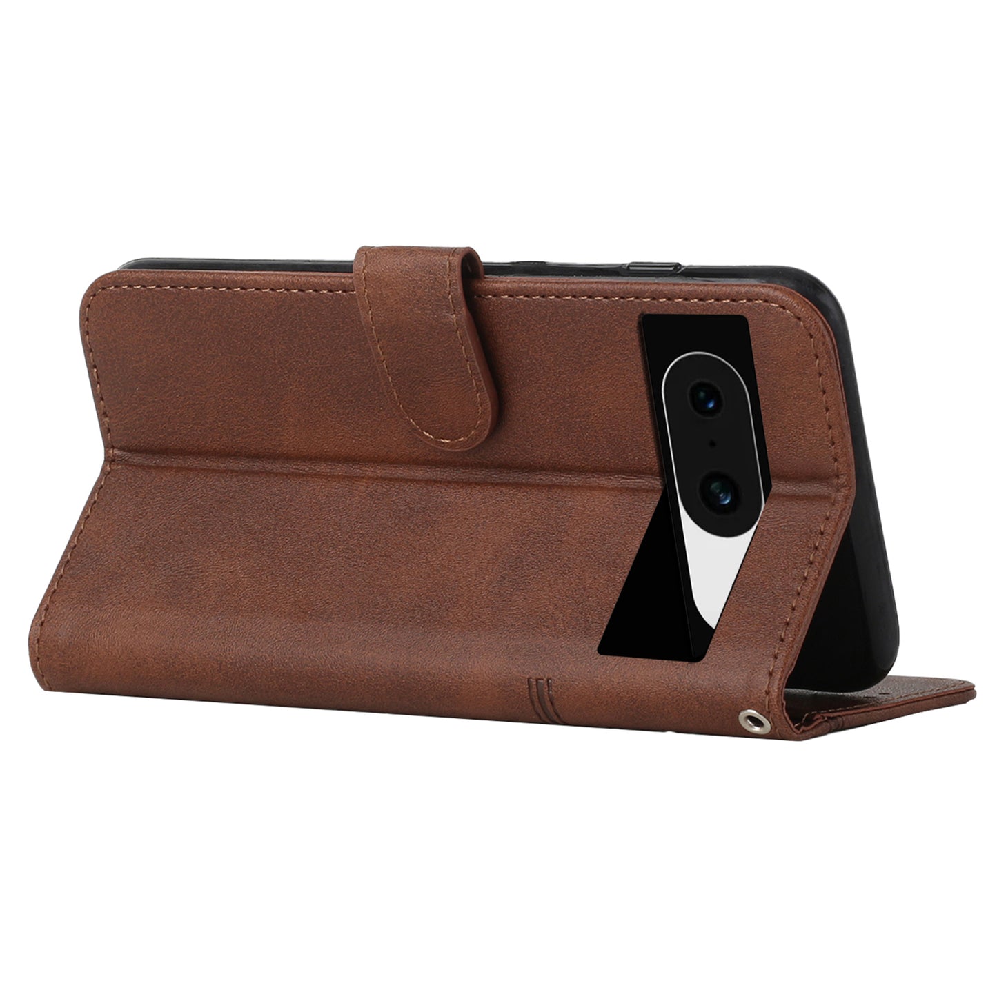 For Google Pixel 8 Wallet Stand Folio Flip Phone Case PU Leather Cell Phone Drop-proof Cover