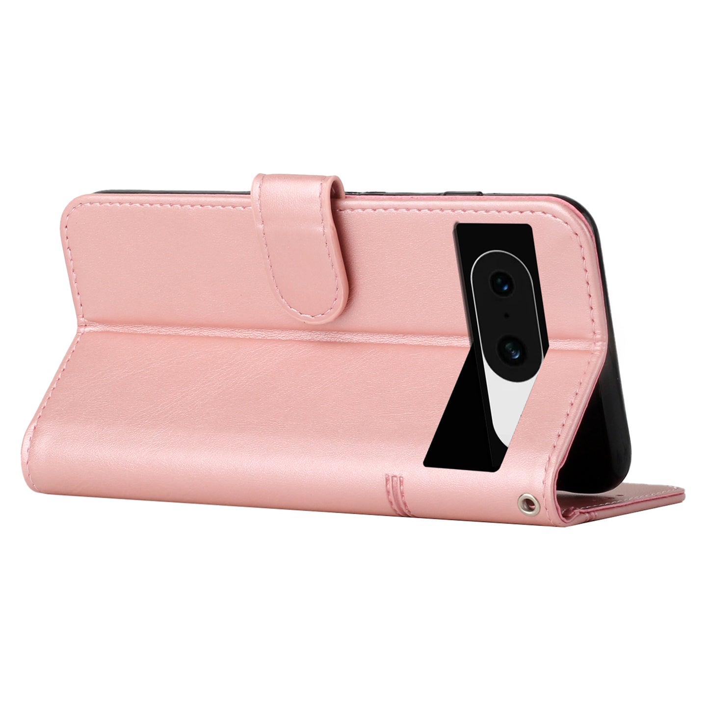 For Google Pixel 8 Wallet Stand Folio Flip Phone Case PU Leather Cell Phone Drop-proof Cover