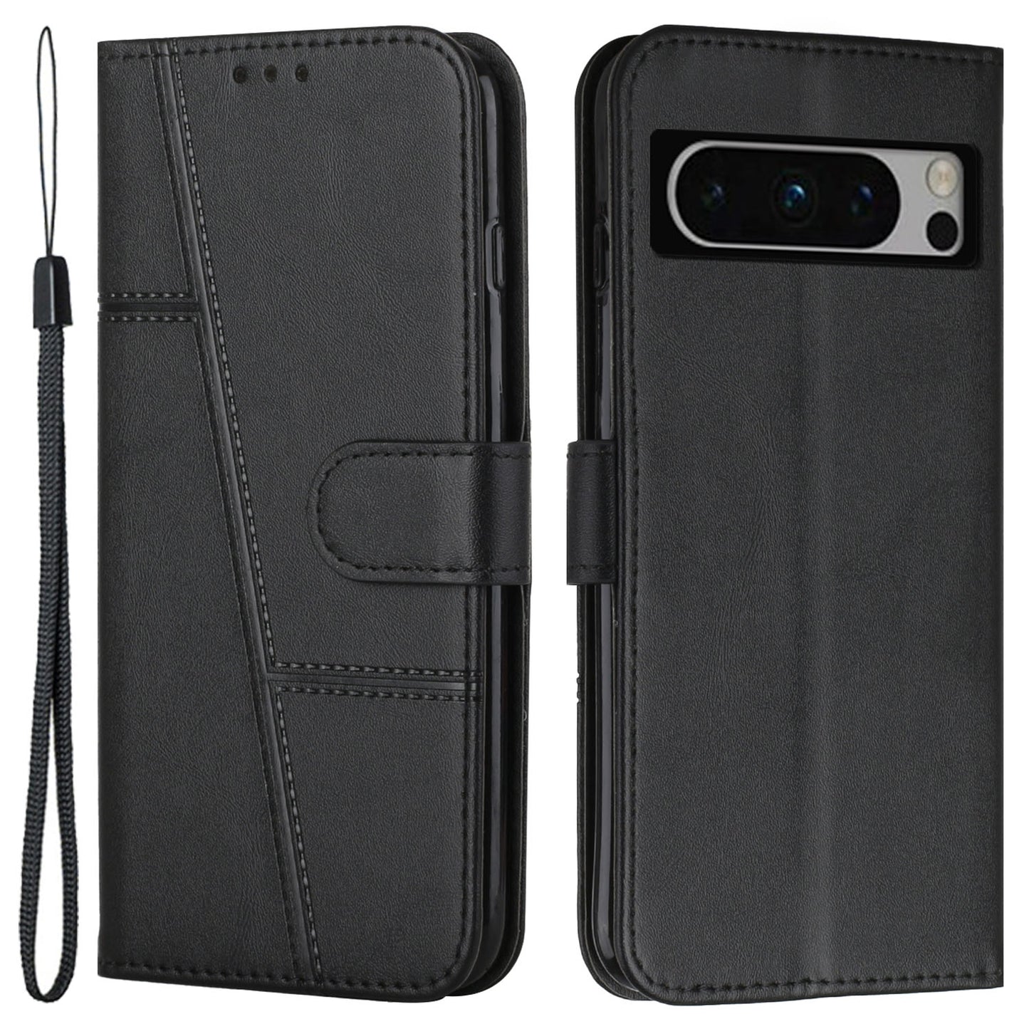 Phone Case for Google Pixel 8 Pro Wallet Stand Folio Flip PU Leather Cell Phone Drop-proof Cover