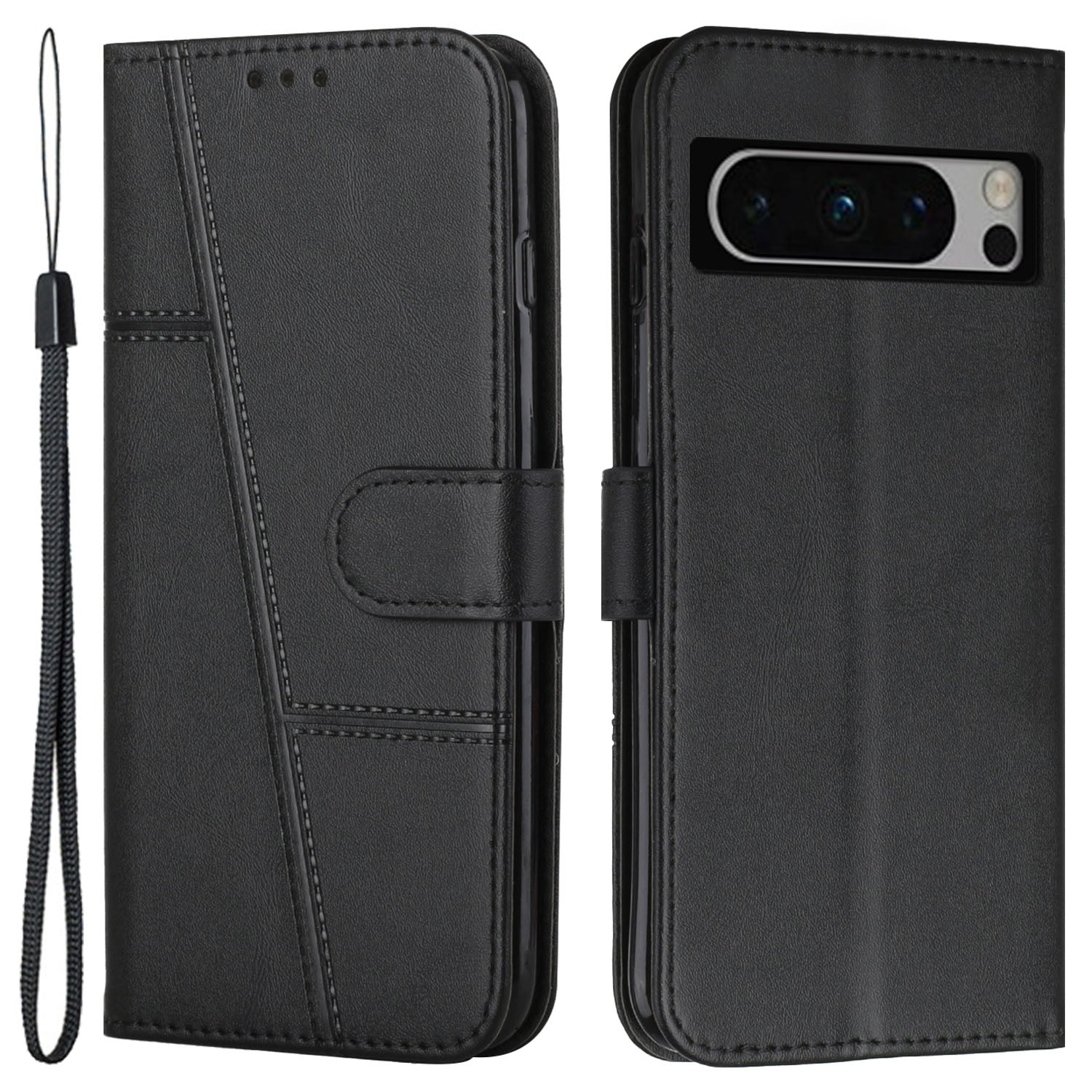 Phone Case for Google Pixel 8 Pro Wallet Stand Folio Flip PU Leather Cell Phone Drop-proof Cover