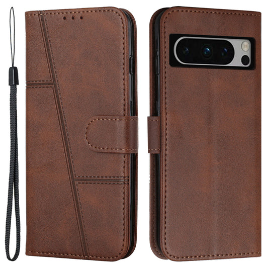 Phone Case for Google Pixel 8 Pro Wallet Stand Folio Flip PU Leather Cell Phone Drop-proof Cover