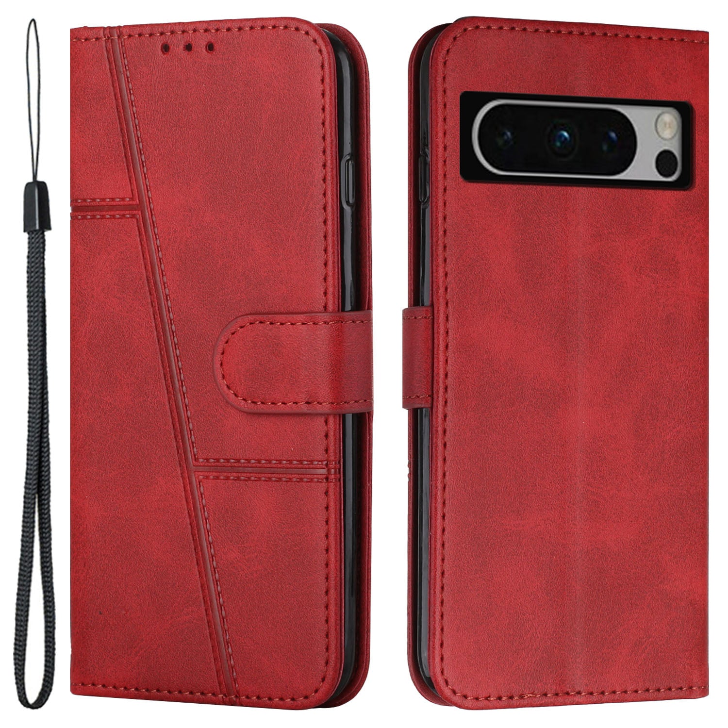 Phone Case for Google Pixel 8 Pro Wallet Stand Folio Flip PU Leather Cell Phone Drop-proof Cover