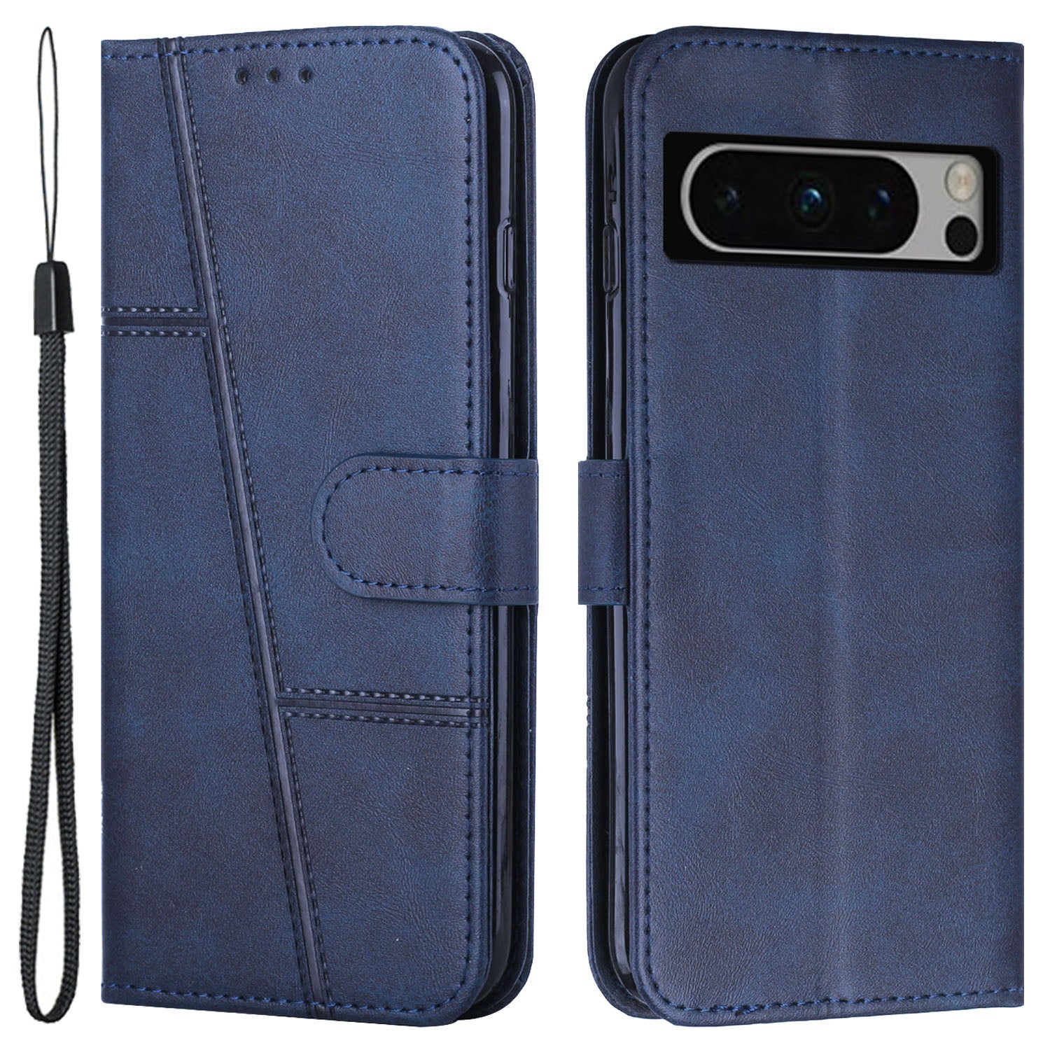 Phone Case for Google Pixel 8 Pro Wallet Stand Folio Flip PU Leather Cell Phone Drop-proof Cover