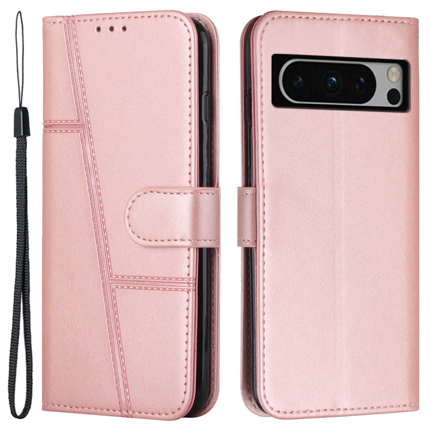 Phone Case for Google Pixel 8 Pro Wallet Stand Folio Flip PU Leather Cell Phone Drop-proof Cover