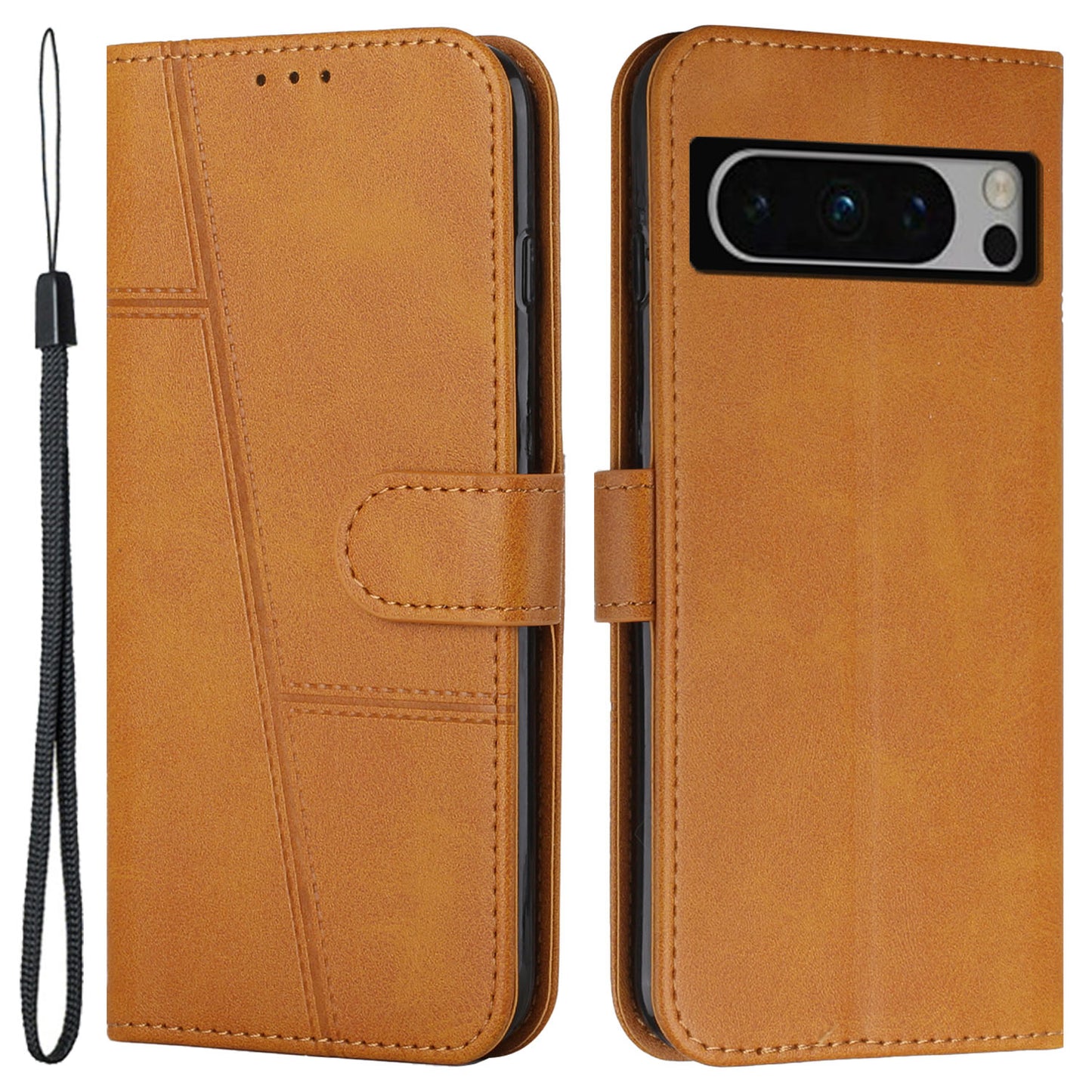 Phone Case for Google Pixel 8 Pro Wallet Stand Folio Flip PU Leather Cell Phone Drop-proof Cover
