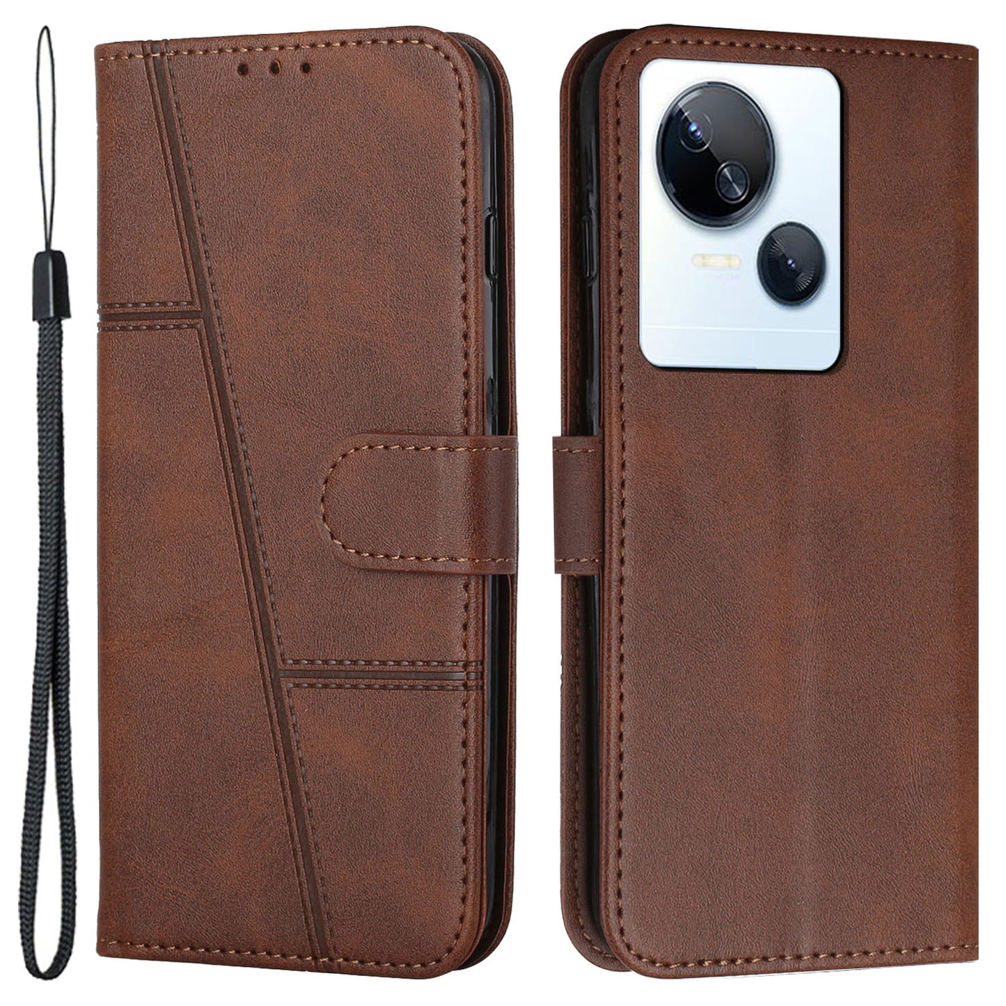Phone Case for Tecno Spark 10 5G Drop-proof Wallet Stand Folio Flip PU Leather Cell Phone Cover