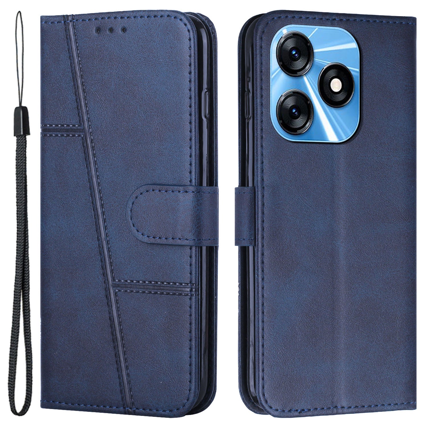 Phone Case for Tecno Spark 10C 4G Wallet Stand Folio Flip PU Leather Anti-scratch Cell Phone Cover