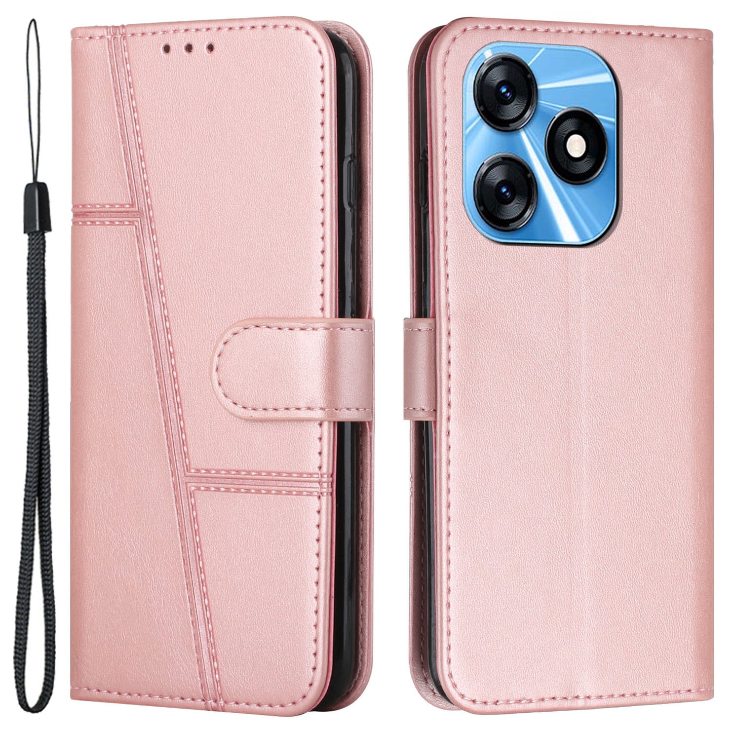 Phone Case for Tecno Spark 10C 4G Wallet Stand Folio Flip PU Leather Anti-scratch Cell Phone Cover
