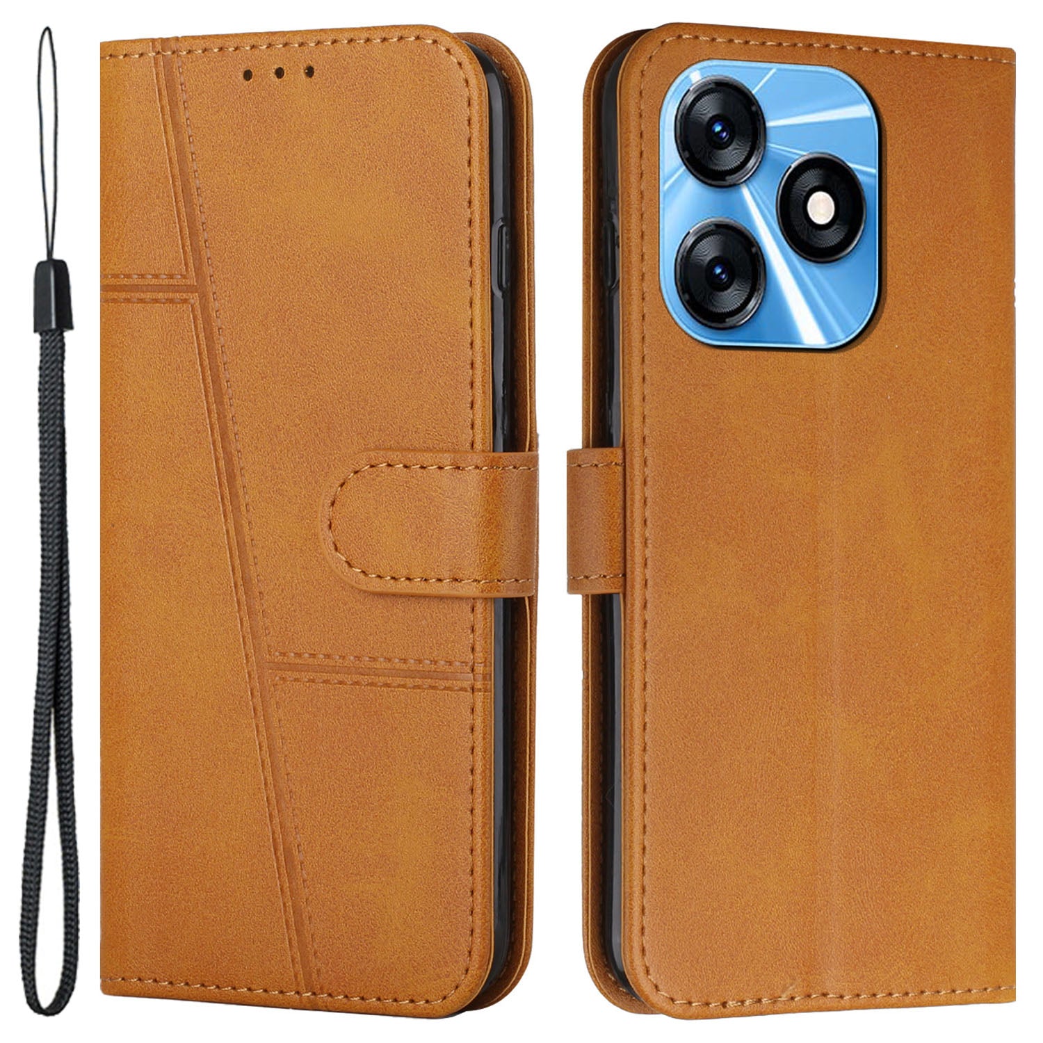 Phone Case for Tecno Spark 10C 4G Wallet Stand Folio Flip PU Leather Anti-scratch Cell Phone Cover