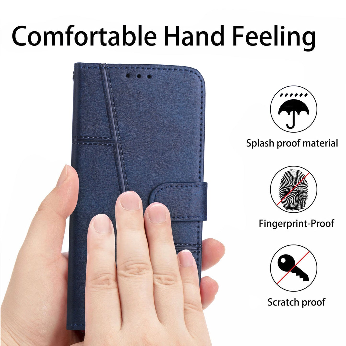 Wallet Stand Case for Tecno Spark 10 Pro Folio Flip PU Leather Cell Phone Drop-proof Cover