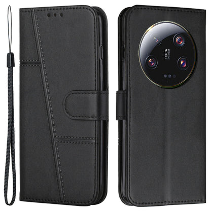 Wallet Stand Case for Xiaomi 13 Ultra Magnetic Clasp Folio Flip PU Leather Cell Phone Drop-proof Cover