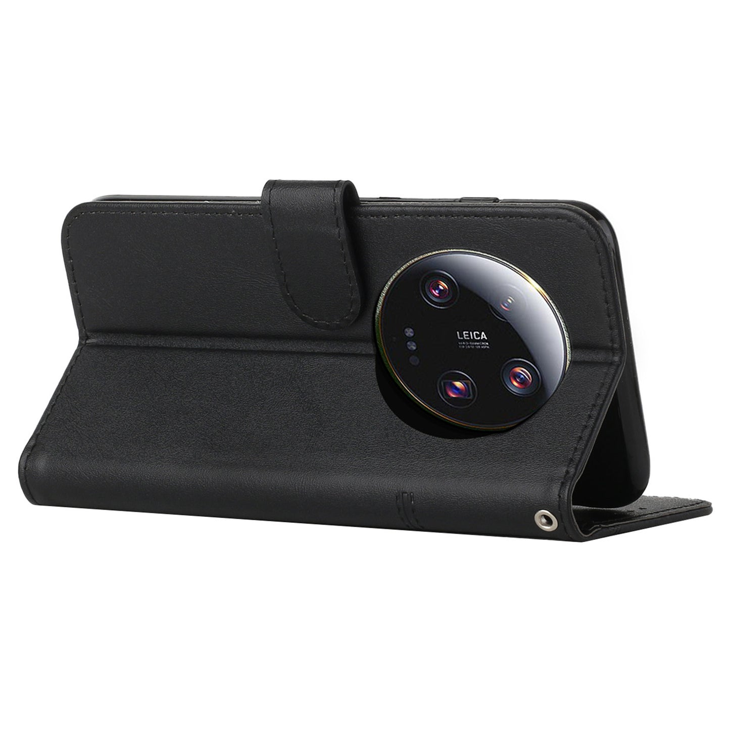 Wallet Stand Case for Xiaomi 13 Ultra Magnetic Clasp Folio Flip PU Leather Cell Phone Drop-proof Cover