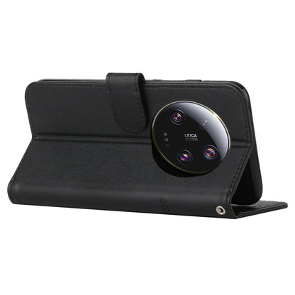 Wallet Stand Case for Xiaomi 13 Ultra Magnetic Clasp Folio Flip PU Leather Cell Phone Drop-proof Cover