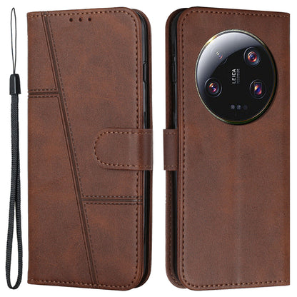 Wallet Stand Case for Xiaomi 13 Ultra Magnetic Clasp Folio Flip PU Leather Cell Phone Drop-proof Cover