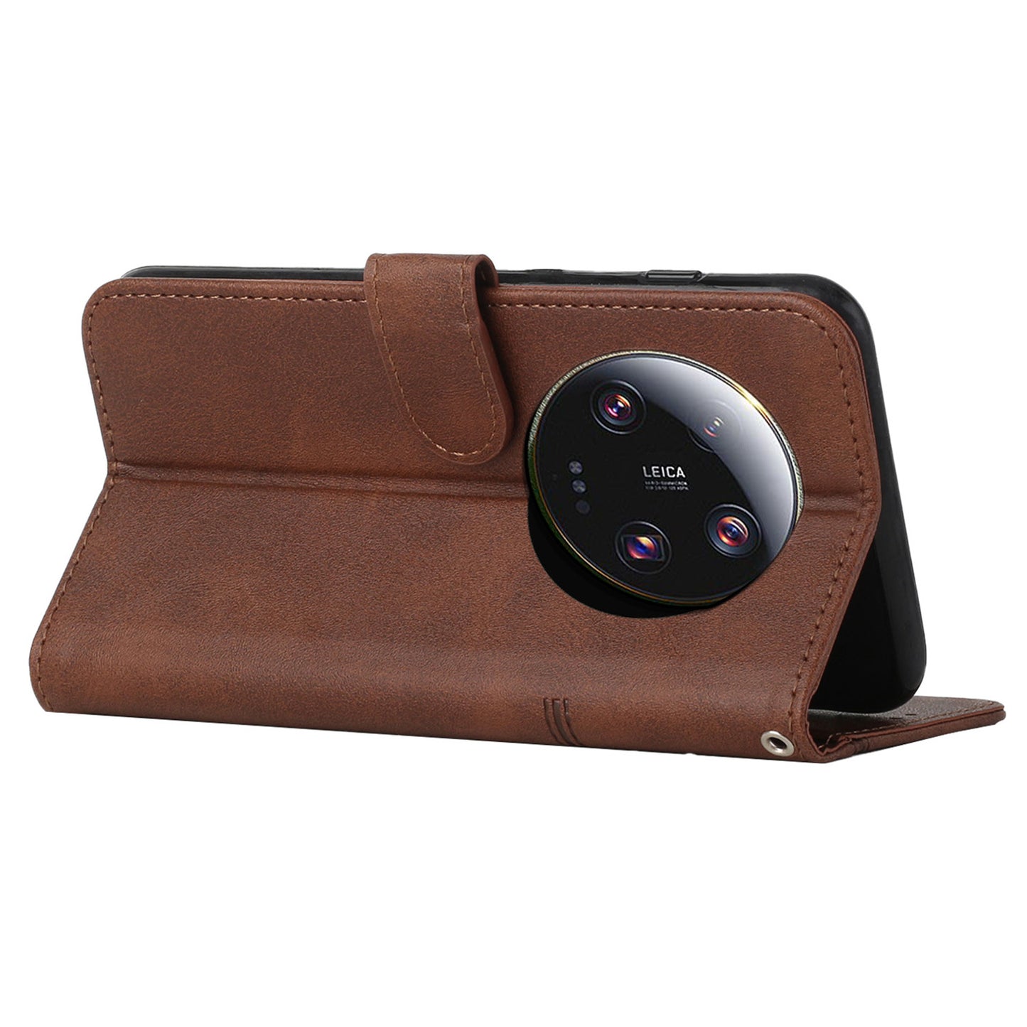 Wallet Stand Case for Xiaomi 13 Ultra Magnetic Clasp Folio Flip PU Leather Cell Phone Drop-proof Cover