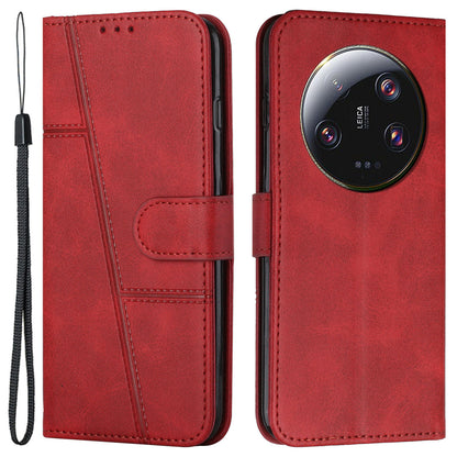 Wallet Stand Case for Xiaomi 13 Ultra Magnetic Clasp Folio Flip PU Leather Cell Phone Drop-proof Cover