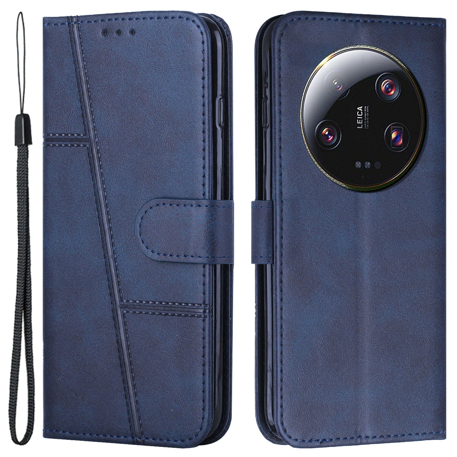 Wallet Stand Case for Xiaomi 13 Ultra Magnetic Clasp Folio Flip PU Leather Cell Phone Drop-proof Cover