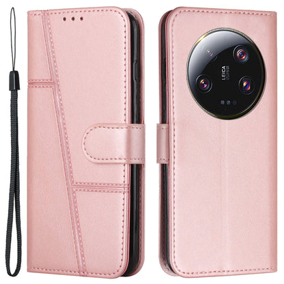 Wallet Stand Case for Xiaomi 13 Ultra Magnetic Clasp Folio Flip PU Leather Cell Phone Drop-proof Cover