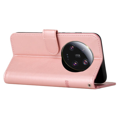 Wallet Stand Case for Xiaomi 13 Ultra Magnetic Clasp Folio Flip PU Leather Cell Phone Drop-proof Cover