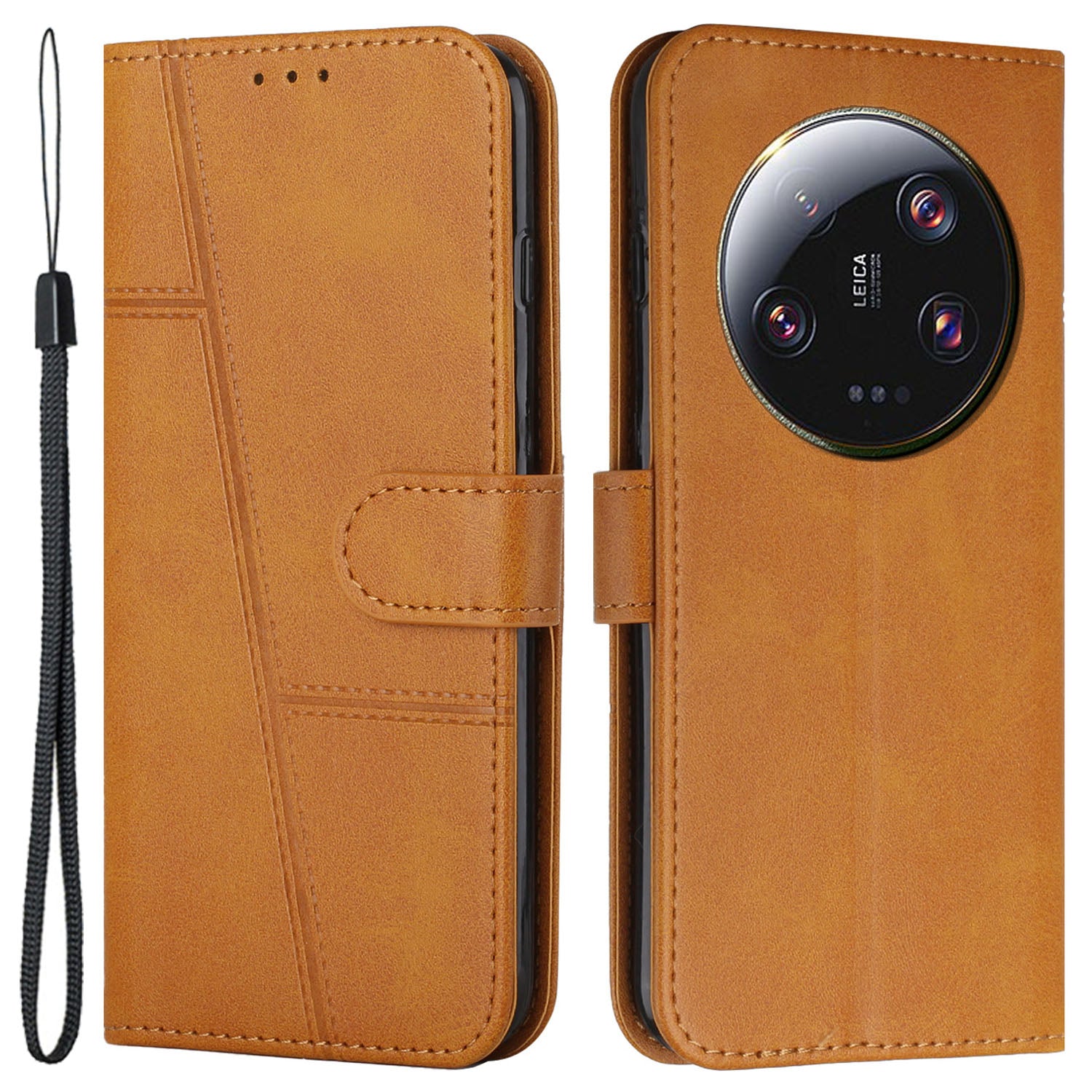 Wallet Stand Case for Xiaomi 13 Ultra Magnetic Clasp Folio Flip PU Leather Cell Phone Drop-proof Cover