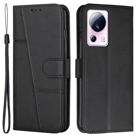 Wallet Stand Case for Xiaomi 13 Lite / Civi 2 5G Magnetic Clasp PU Leather Cell Phone Drop-proof Cover