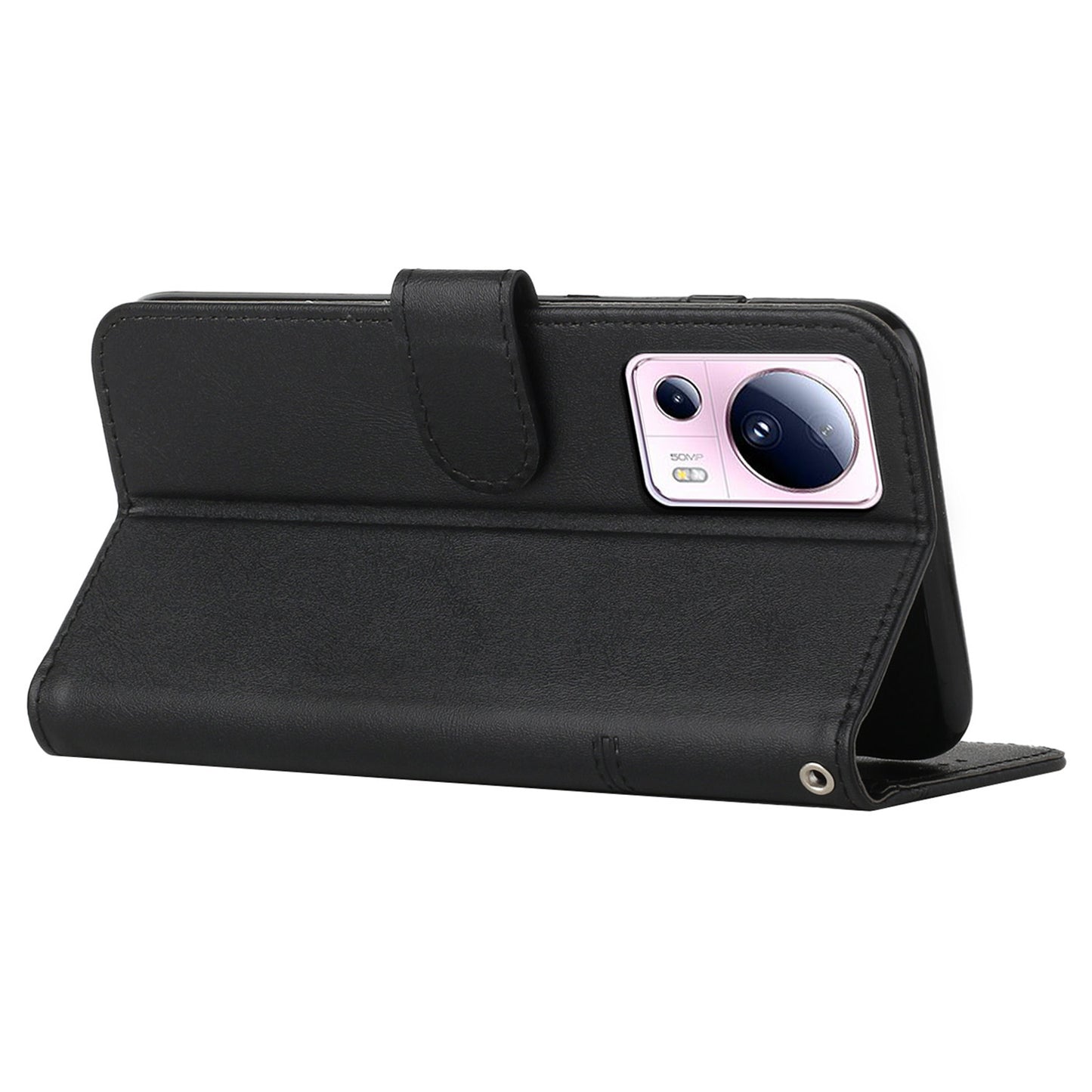 Wallet Stand Case for Xiaomi 13 Lite / Civi 2 5G Magnetic Clasp PU Leather Cell Phone Drop-proof Cover