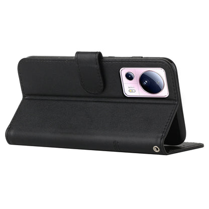 Wallet Stand Case for Xiaomi 13 Lite / Civi 2 5G Magnetic Clasp PU Leather Cell Phone Drop-proof Cover