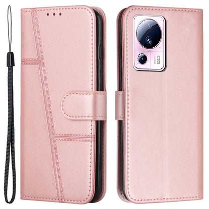 Wallet Stand Case for Xiaomi 13 Lite / Civi 2 5G Magnetic Clasp PU Leather Cell Phone Drop-proof Cover