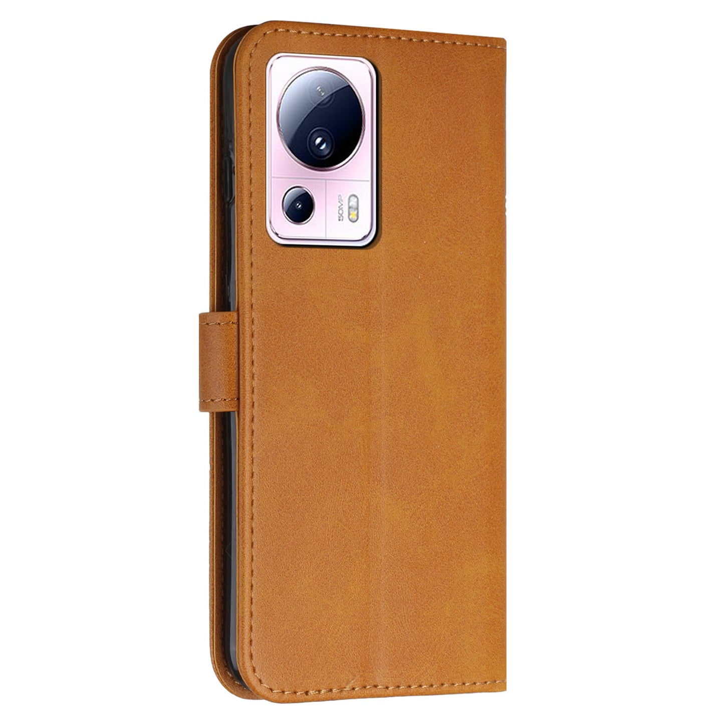 Wallet Stand Case for Xiaomi 13 Lite / Civi 2 5G Magnetic Clasp PU Leather Cell Phone Drop-proof Cover