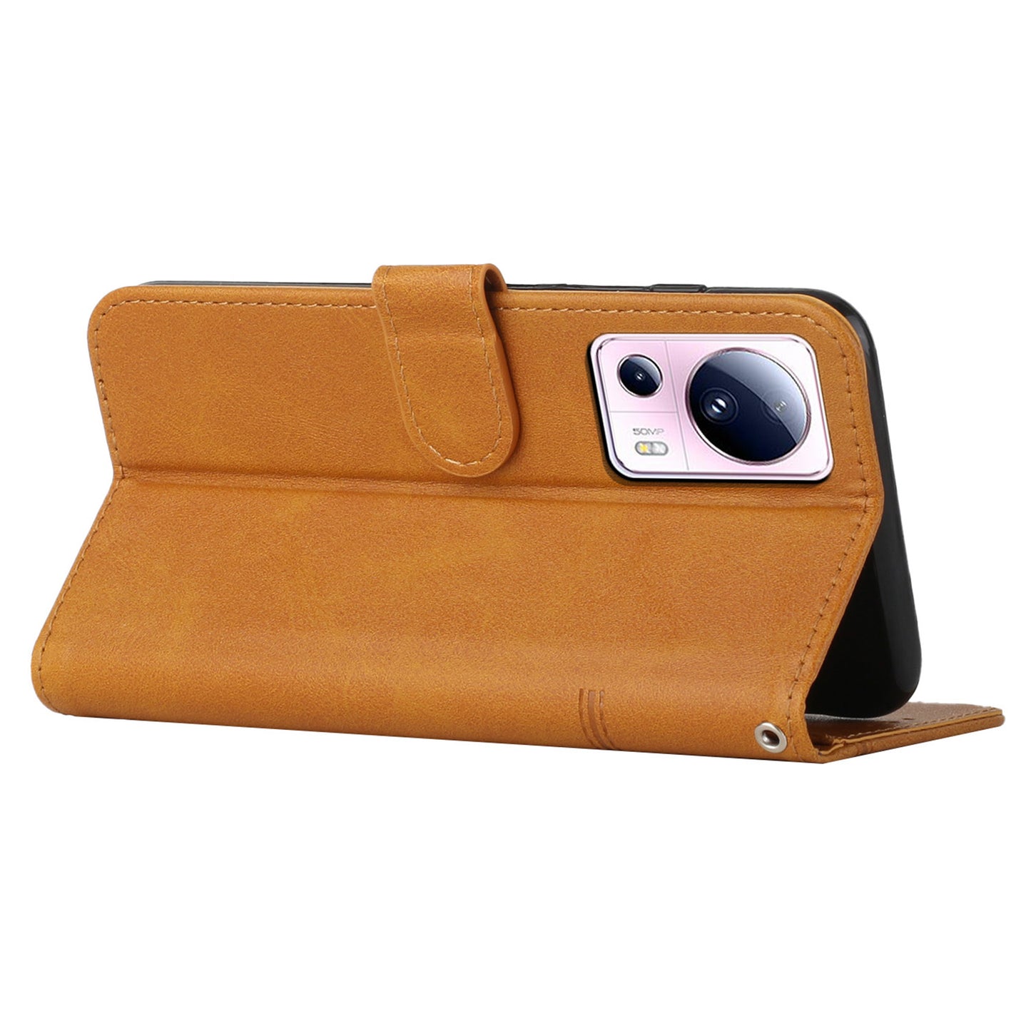 Wallet Stand Case for Xiaomi 13 Lite / Civi 2 5G Magnetic Clasp PU Leather Cell Phone Drop-proof Cover